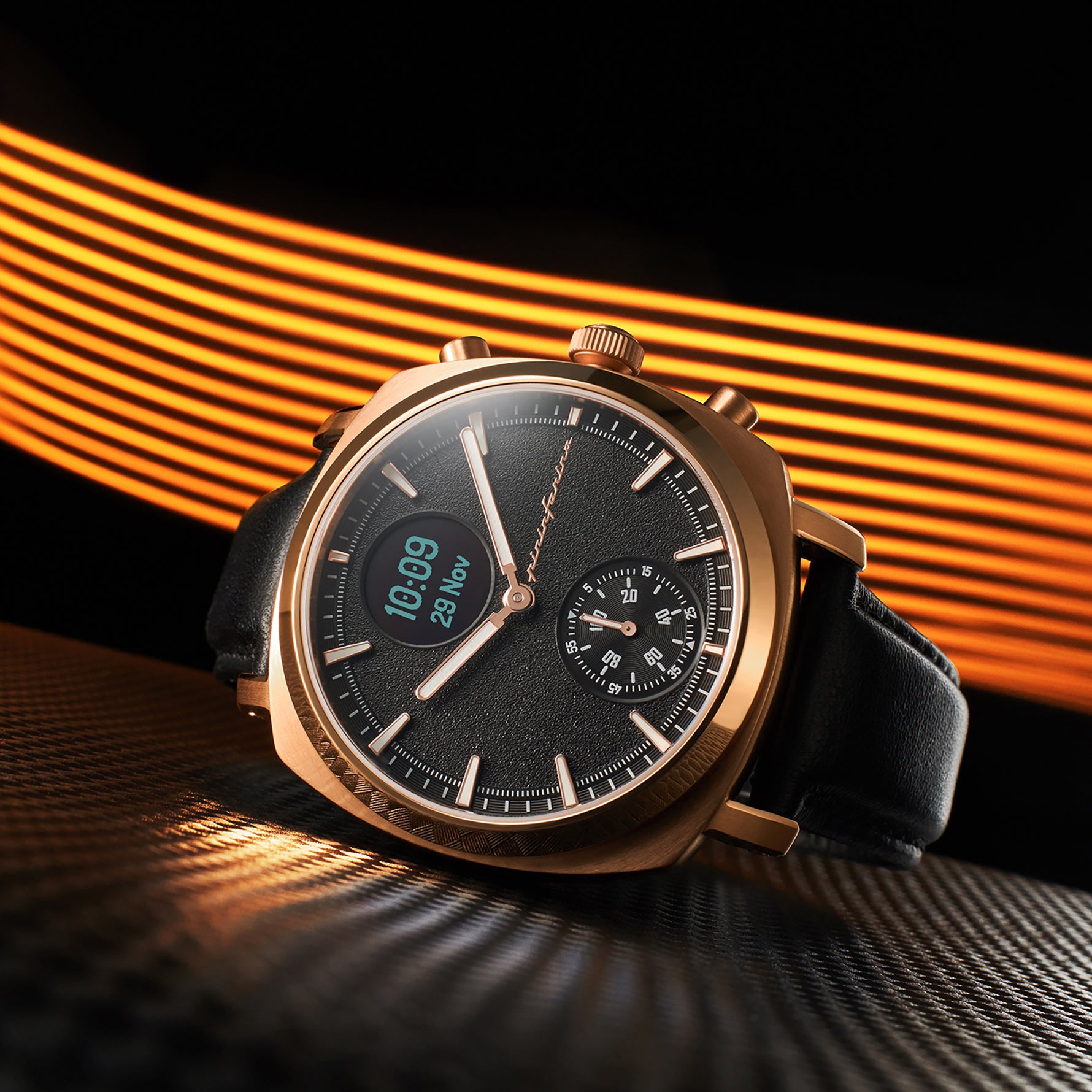 Senso Hybrid - Sunburst Rose Gold - Pininfarina Hybrid Watches EU