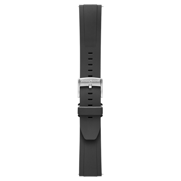 FKM Rubber 22mm Watch Strap - Black -