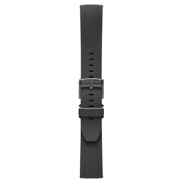 Correa de reloj de caucho FKM de 22 mm - Negra