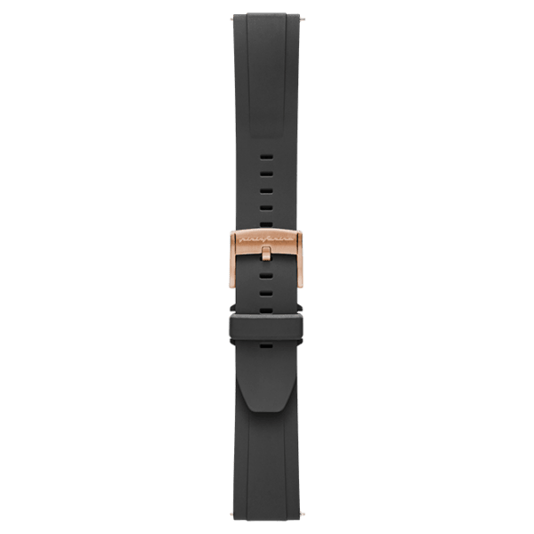 FKM Rubber 22mm Watch Strap - Black - Pininfarina Hybrid Watches EU