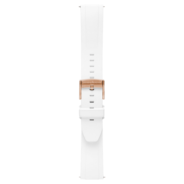FKM Rubber 22mm Watch Strap - White - Pininfarina Hybrid Watches EU