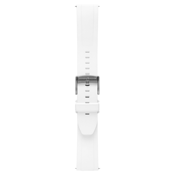 FKM Rubber 22mm Watch Strap - White -