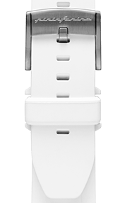 Bracelet de montre en caoutchouc FKM 22 mm - Blanc - Boucle grise