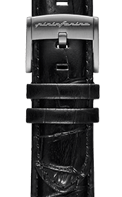 PININFARINA GENUINE ITALIAN LEATHER 22MM WATCH STRAP – Dressy Black WITH STEEL BUCKLE - Pininfarina Hybrid Watches EU