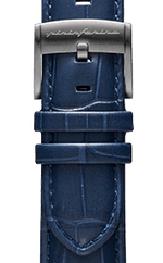 PININFARINA GENUINE ITALIAN LEATHER 22MM WATCH STRAP – Dressy Dark blue WITH STEEL BUCKLE - Pininfarina Hybrid Watches EU