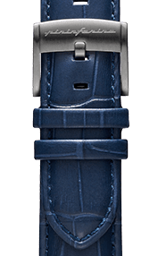 PININFARINA GENUINE ITALIAN LEATHER 22MM WATCH STRAP – Dressy Dark blue WITH STEEL BUCKLE - Pininfarina Hybrid Watches EU