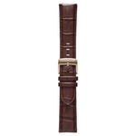 Pininfarina Genuine Italian Leather 22mm Dress Watch Strap – Dark Brown - Rose Gold Buckle - Pininfarina Hybrid Watches EU