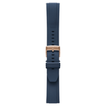 Pininfarina FKM Rubber 22mm Watch Strap - Dark Blue - Rose Gold Buckle - Pininfarina Hybrid Watches EU