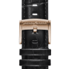 Pininfarina Genuine Italian Leather 22mm Dress Watch Strap – Black - Rose Gold Buckle - Pininfarina Hybrid Watches EU