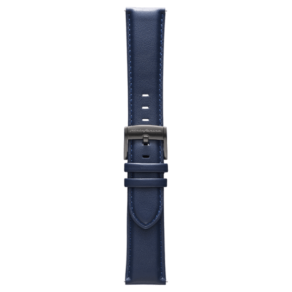 Genuine Italian Leather 22mm Watch Strap – Dark Blue - Pininfarina Hybrid Watches EU