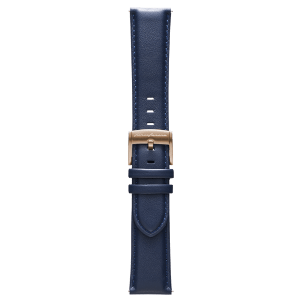 Genuine Italian Leather 22mm Watch Strap – Dark Blue - Pininfarina Hybrid Watches EU