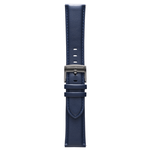 Genuine Italian Leather 22mm Watch Strap – Dark Blue - Pininfarina Hybrid Watches EU