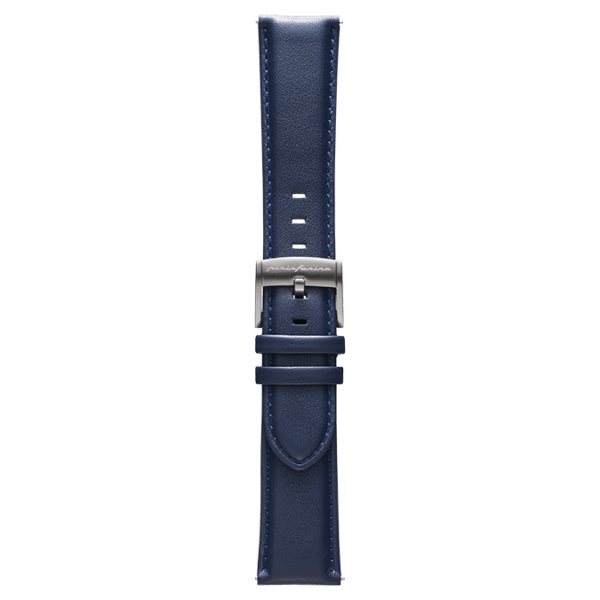 Genuine Italian Leather 22mm Watch Strap – Dark Blue -