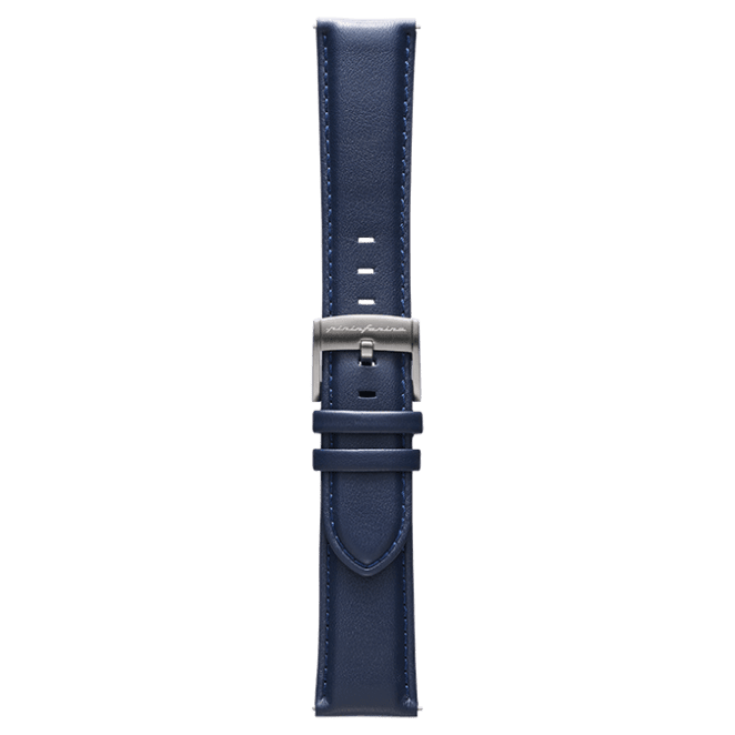 Genuine Italian Leather 22mm Watch Strap – Dark Blue - Pininfarina Hybrid Watches EU