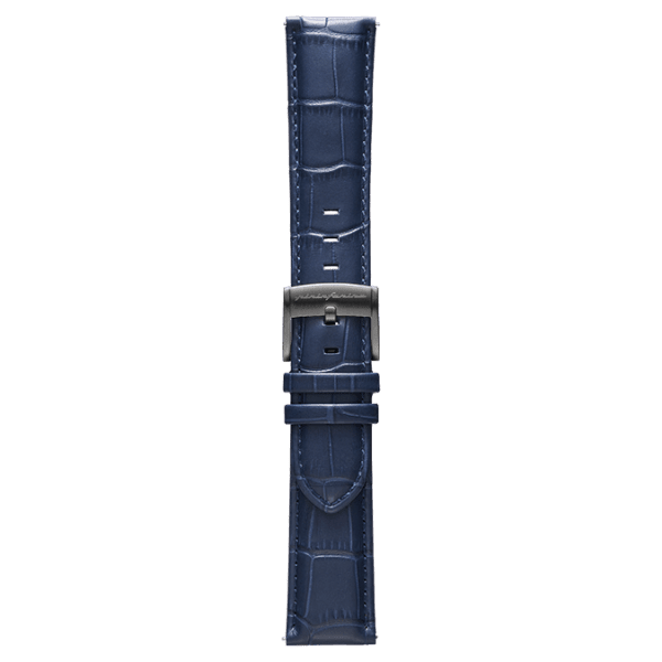 Genuine Italian Leather 22mm Dress Watch Strap – Dark Blue - Pininfarina Hybrid Watches EU