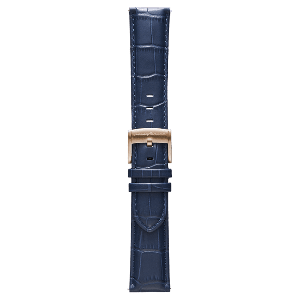 Genuine Italian Leather 22mm Dress Watch Strap – Dark Blue - Pininfarina Hybrid Watches EU
