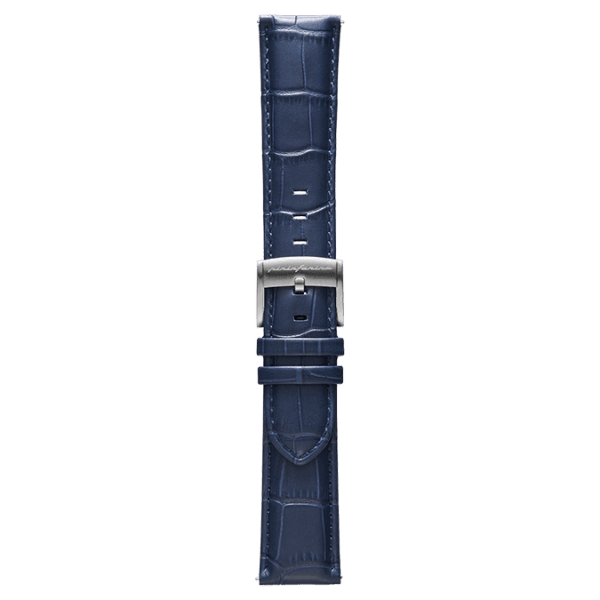 Genuine Italian Leather 22mm Dress Watch Strap – Dark Blue - Pininfarina Hybrid Watches EU