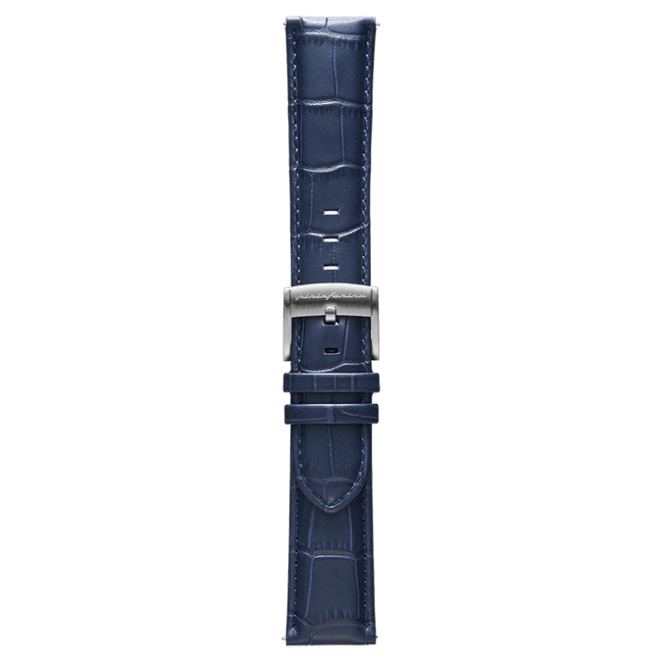 Genuine Italian Leather 22mm Dress Watch Strap – Dark Blue - Pininfarina Hybrid Watches EU