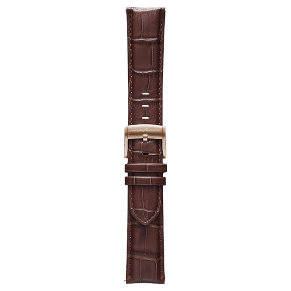 Genuine Italian Leather 22mm Dress Watch Strap – Dark Brown - Pininfarina Hybrid Watches EU