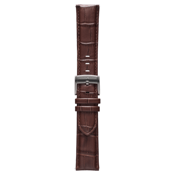 Genuine Italian Leather 22mm Dress Watch Strap – Dark Brown - Pininfarina Hybrid Watches EU