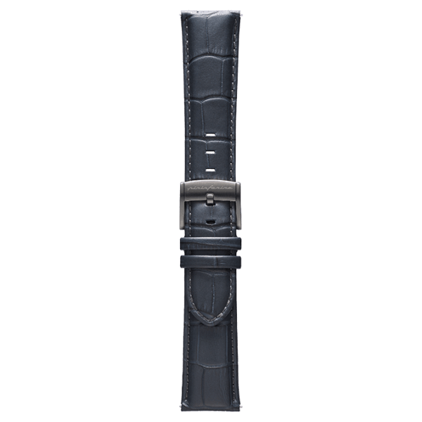 Genuine Italian Leather 22mm Dress Watch Strap - Dark Grey - Pininfarina Hybrid Watches EU