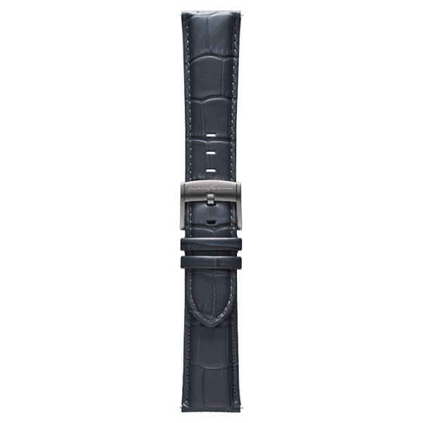 Genuine Italian Leather 22mm Dress Watch Strap - Dark Grey - Pininfarina Hybrid Watches EU