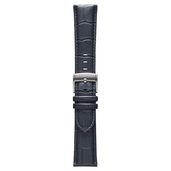 Genuine Italian Leather 22mm Dress Watch Strap - Dark Grey - Pininfarina Hybrid Watches EU
